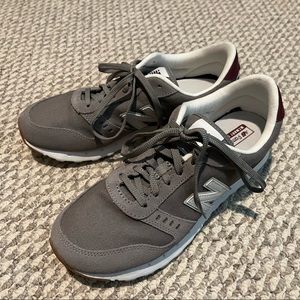 New Balance Men's 311 V2 Sneaker, grey and maroon, size 7.5, worn once